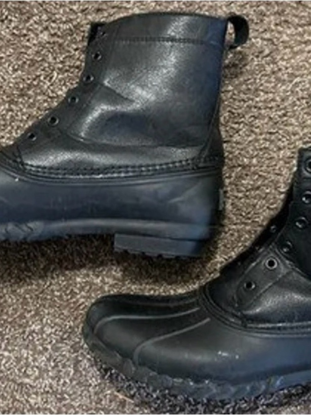 London Fog Men's Black Lace-Up Waterproof Rain & Snow Boots